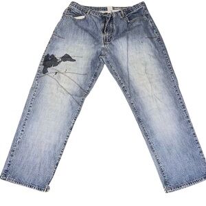 Vintage Azzure Jeans Mens 40x32 Y2K Baggy Loose Skater Distressed